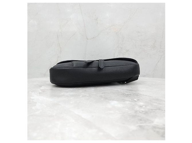 Dior Borsa Saddle nera in pelle di vitello grana - vista 7