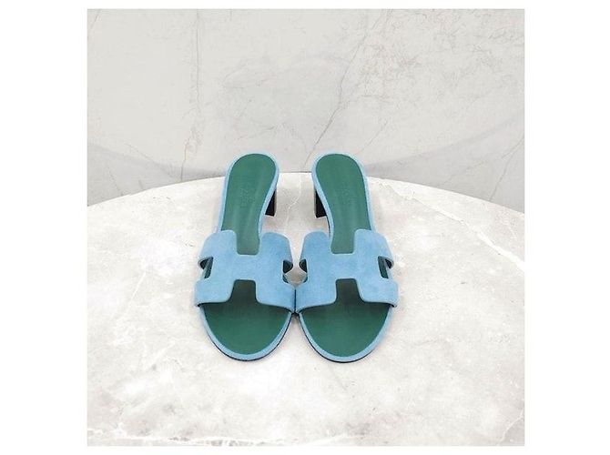 Sandali Oasis in camoscio Hermès - vista 2
