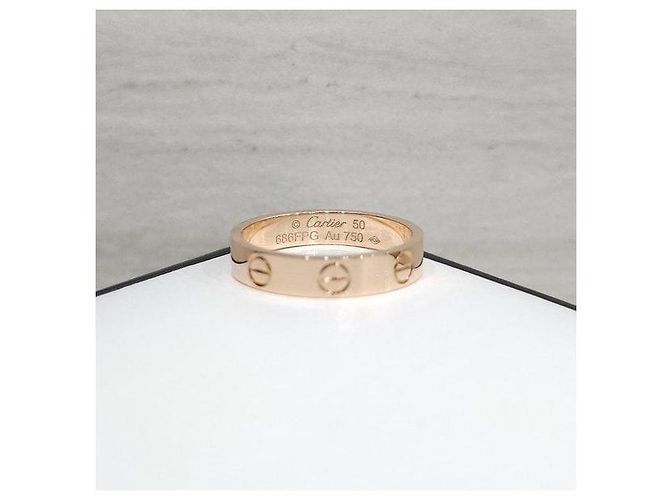 Cartier Anello Love Band Small Pink Gold - vista 3