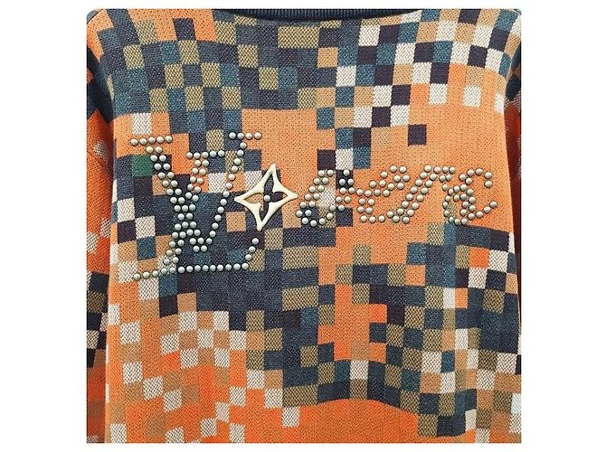 Louis Vuitton Jacquard-Strickpullover Rundhals Orange XL - Ansicht 6