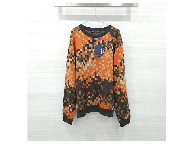 Louis Vuitton Jacquard-Strickpullover Rundhals Orange XL - Ansicht 8
