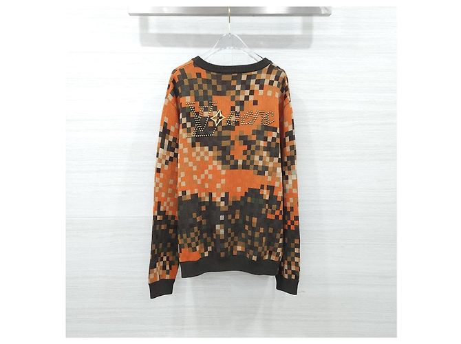 Louis Vuitton Jacquard-Strickpullover Rundhals Orange XL - Ansicht 9