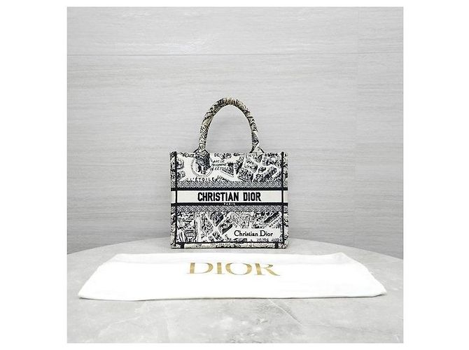 Dior Planned Paris Book Tote Small Tasche Weiß Schwarz - Ansicht 10