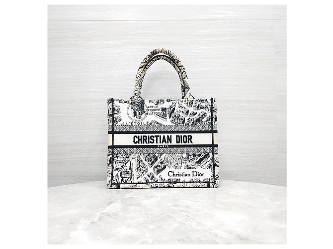Dior Planned Paris Book Tote Small Tasche Weiß Schwarz - Ansicht 11