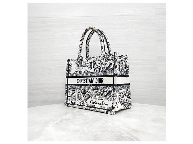 Dior Planned Paris Book Tote Small Tasche Weiß Schwarz - Ansicht 12