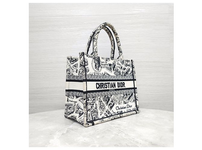 Dior Planned Paris Book Tote Small Tasche Weiß Schwarz - Ansicht 14