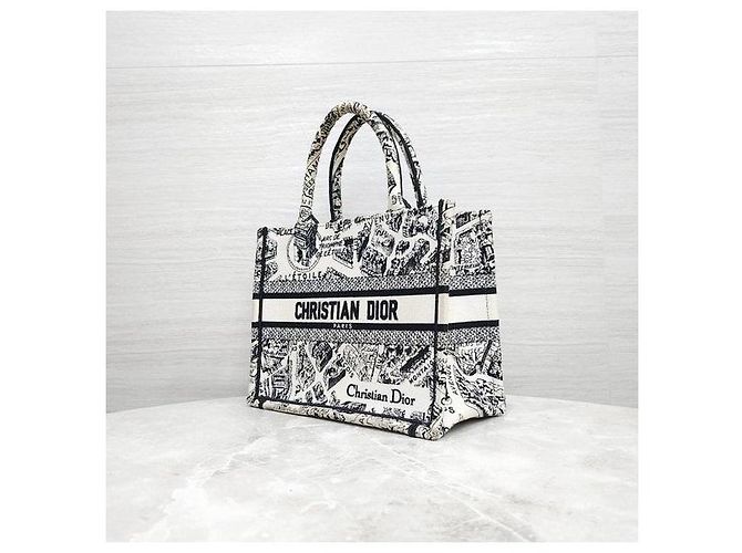 Dior Planned Paris Book Tote Small Tasche Weiß Schwarz - Ansicht 2
