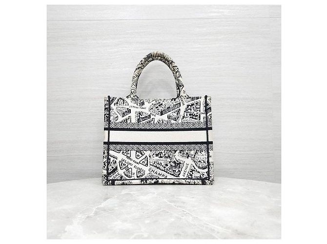 Dior Planned Paris Book Tote Small Tasche Weiß Schwarz - Ansicht 3