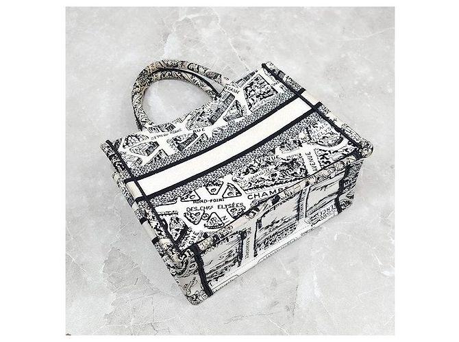 Dior Planned Paris Book Tote Small Tasche Weiß Schwarz - Ansicht 6