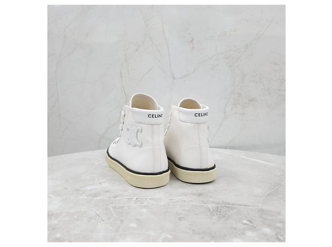 Céline Sneakers in tela tinta con lacci - vista 13