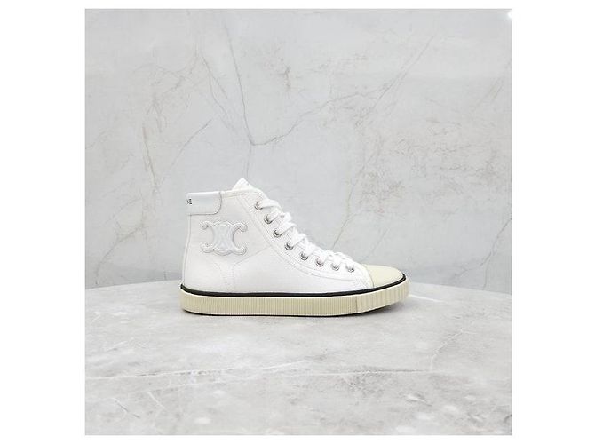 Céline Sneakers in tela tinta con lacci - vista 6