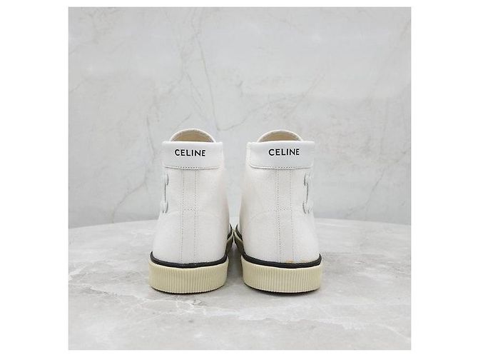 Céline Sneakers in tela tinta con lacci - vista 7