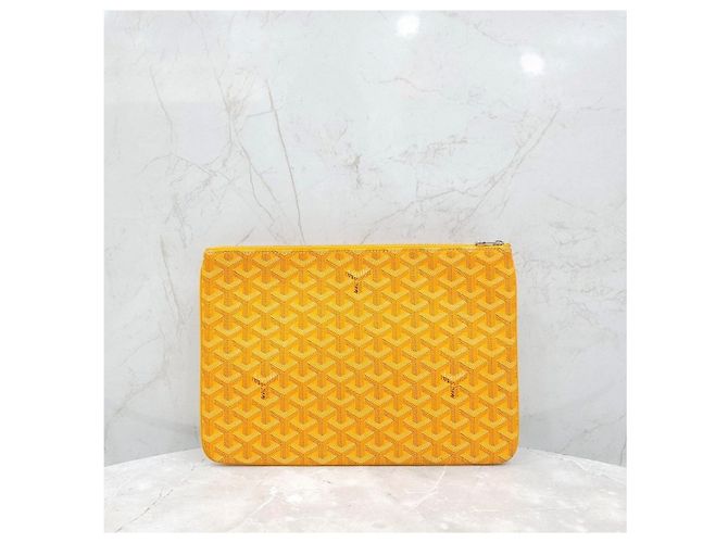 Goyard Clutch Sena MM Giallo Speciale - vista 9