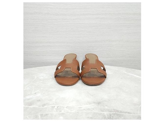Hermès Oasis Sandalette mit Absatz Gold - Ansicht 2