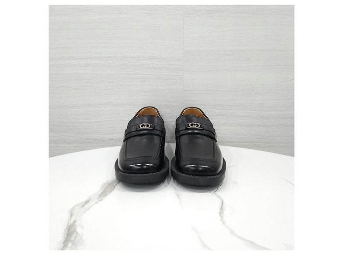 Gucci Interlocking Leder-Loafer - Ansicht 10