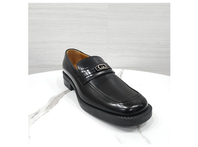 Gucci Interlocking Leder-Loafer - Ansicht 13