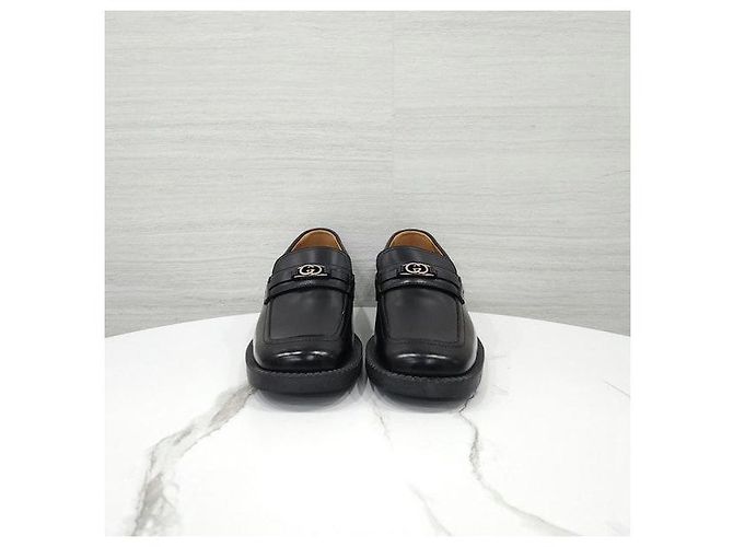 Gucci Interlocking Leder-Loafer - Ansicht 2