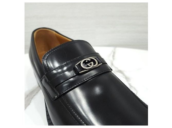 Gucci Interlocking Leder-Loafer - Ansicht 6