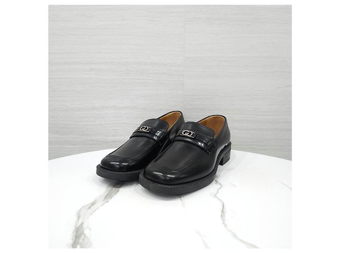 Gucci Interlocking Leder-Loafer - Ansicht 9