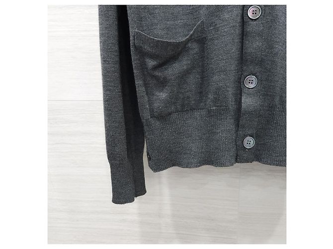 Thom Browne Cardigan aus grauer Wolle - Ansicht 10