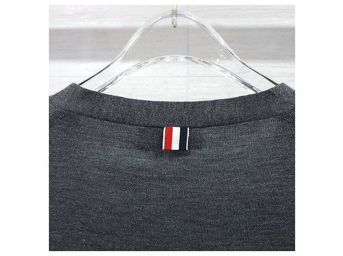 Thom Browne Cardigan aus grauer Wolle - Ansicht 5