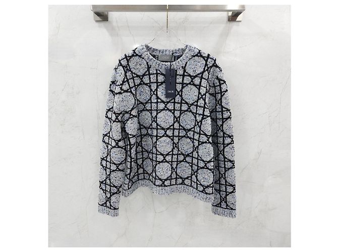 Dior Canvas Blend Jacquard Sweater - view 7