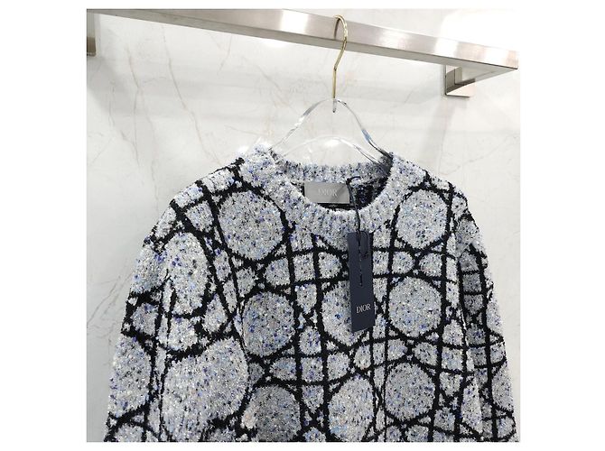 Dior Canvas Blend Jacquard Sweater - view 9