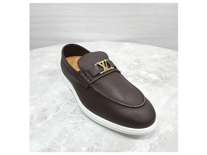 Mocassini Louis Vuitton in pelle verde - vista 6