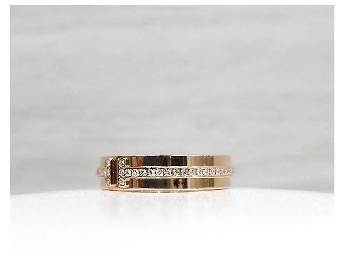 Tiffany & Co Schmaler Diamantring Gelbgold - Ansicht 10