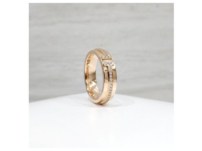 Tiffany & Co Schmaler Diamantring Gelbgold - Ansicht 12
