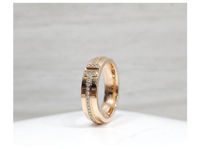 Tiffany & Co Schmaler Diamantring Gelbgold - Ansicht 13