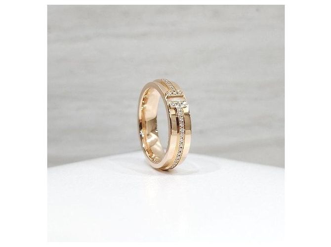 Tiffany & Co Schmaler Diamantring Gelbgold - Ansicht 4