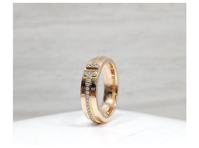 Tiffany & Co Schmaler Diamantring Gelbgold - Ansicht 5