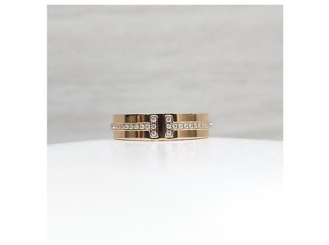 Tiffany & Co Schmaler Diamantring Gelbgold - Ansicht 9