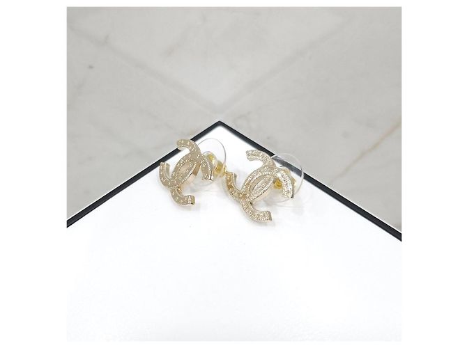 Chanel Orecchini classici con logo CC dorato - vista 9