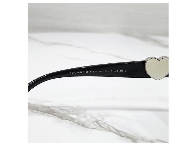 Chanel Occhiali da sole Heart CC Logo Black - vista 7