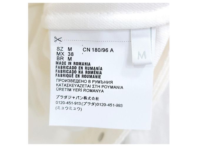 Prada Giacca in denim con zip e logo bianco - vista 10