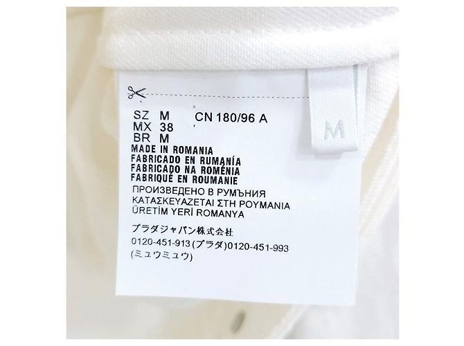 Prada Giacca in denim con zip e logo bianco - vista 5