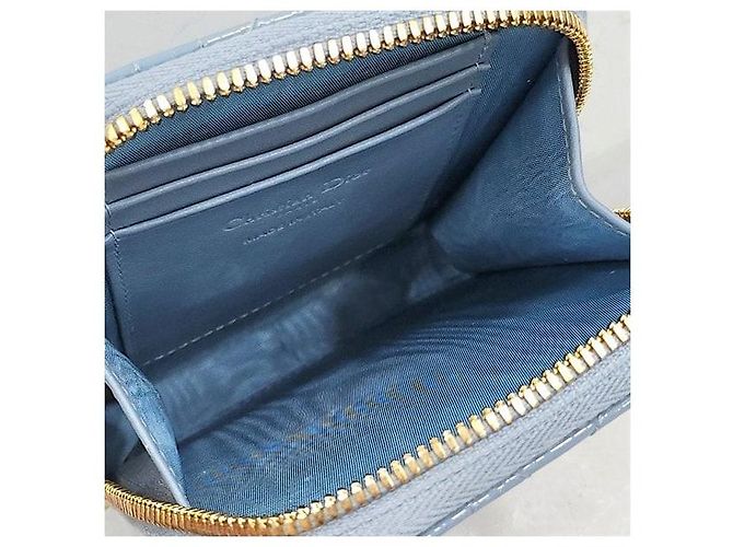 Borsa a catena porta monete e telefono Lady Dior Cloud Blue - vista 8
