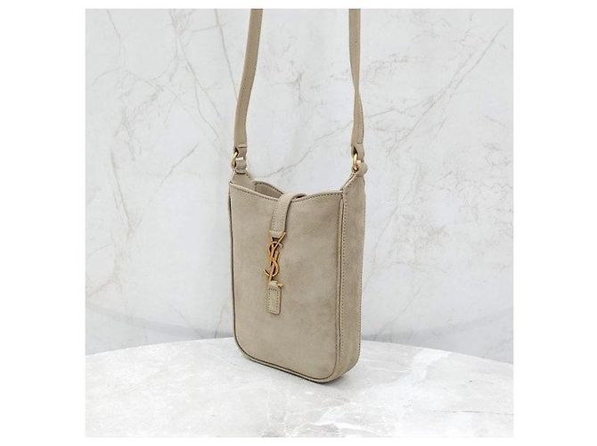 Autre Marque Borsa crossbody pouch verticale in camoscio - vista 2