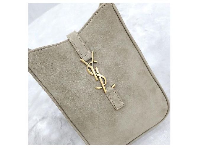 Autre Marque Borsa crossbody pouch verticale in camoscio - vista 5