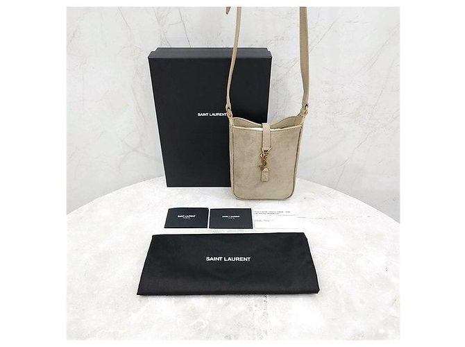 Autre Marque Borsa crossbody pouch verticale in camoscio - vista 9