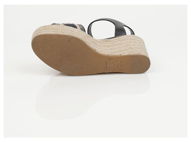 Décolleté con zeppa Dior DWEY marrone jacquard - vista 14