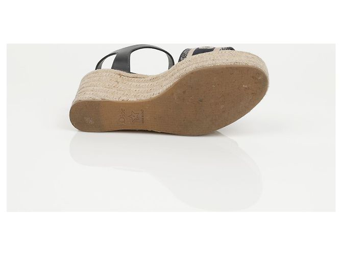 Décolleté con zeppa Dior DWEY marrone jacquard - vista 15