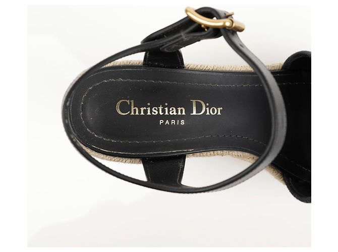 Décolleté con zeppa Dior DWEY marrone jacquard - vista 16