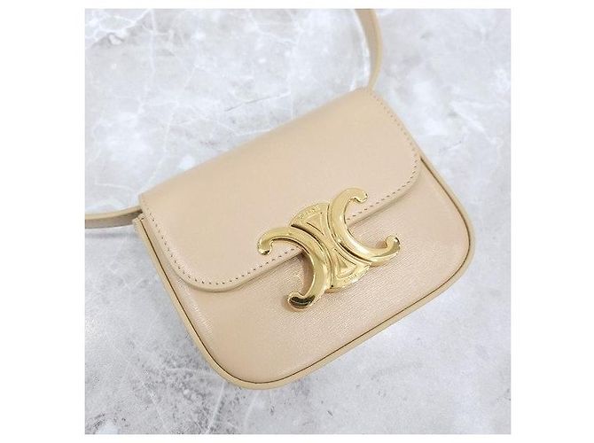 Céline Triomphe Mini Claude Shiny Schultertasche - Ansicht 4