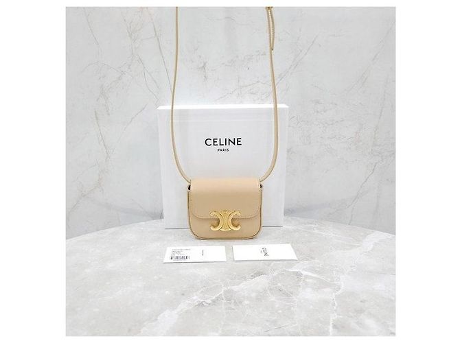 Céline Triomphe Mini Claude Shiny Schultertasche - Ansicht 9