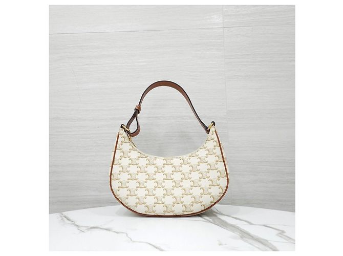 Céline Borsa Tote Media in Jacquard Ricamato - vista 11