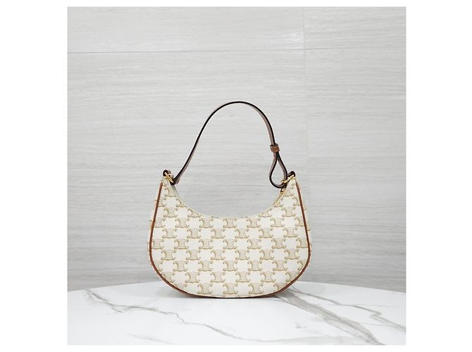 Céline Borsa Tote Media in Jacquard Ricamato - vista 13