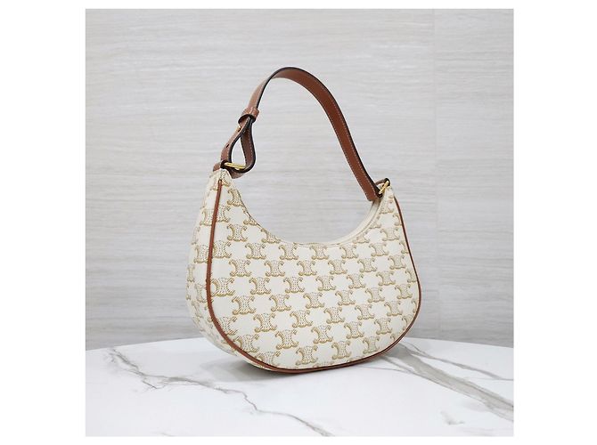 Céline Borsa Tote Media in Jacquard Ricamato - vista 14